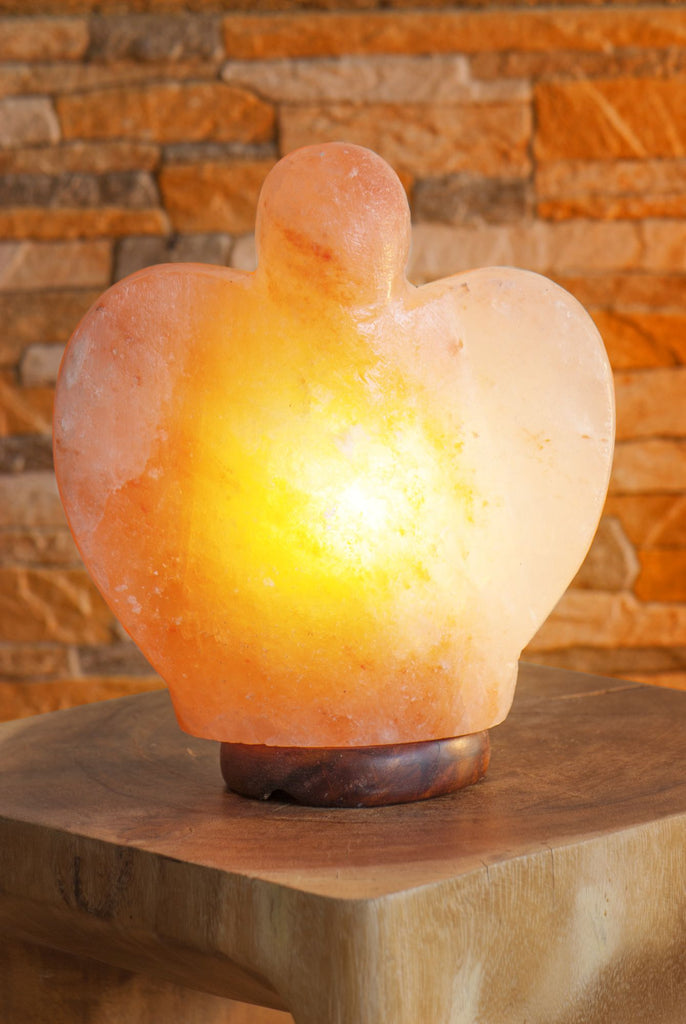 Engel Salzkristall Lampe